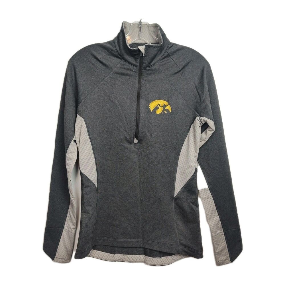 Under Armour‎ Iowa Hawkeyes 1/4-Zip Sweatshirt Women's M Gray Semi-Fitted Logo